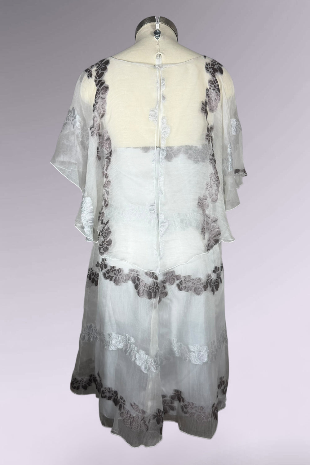 Armani Collezioni Sheer Silk Blend Floral Overlay Dress | Italian Secondhand