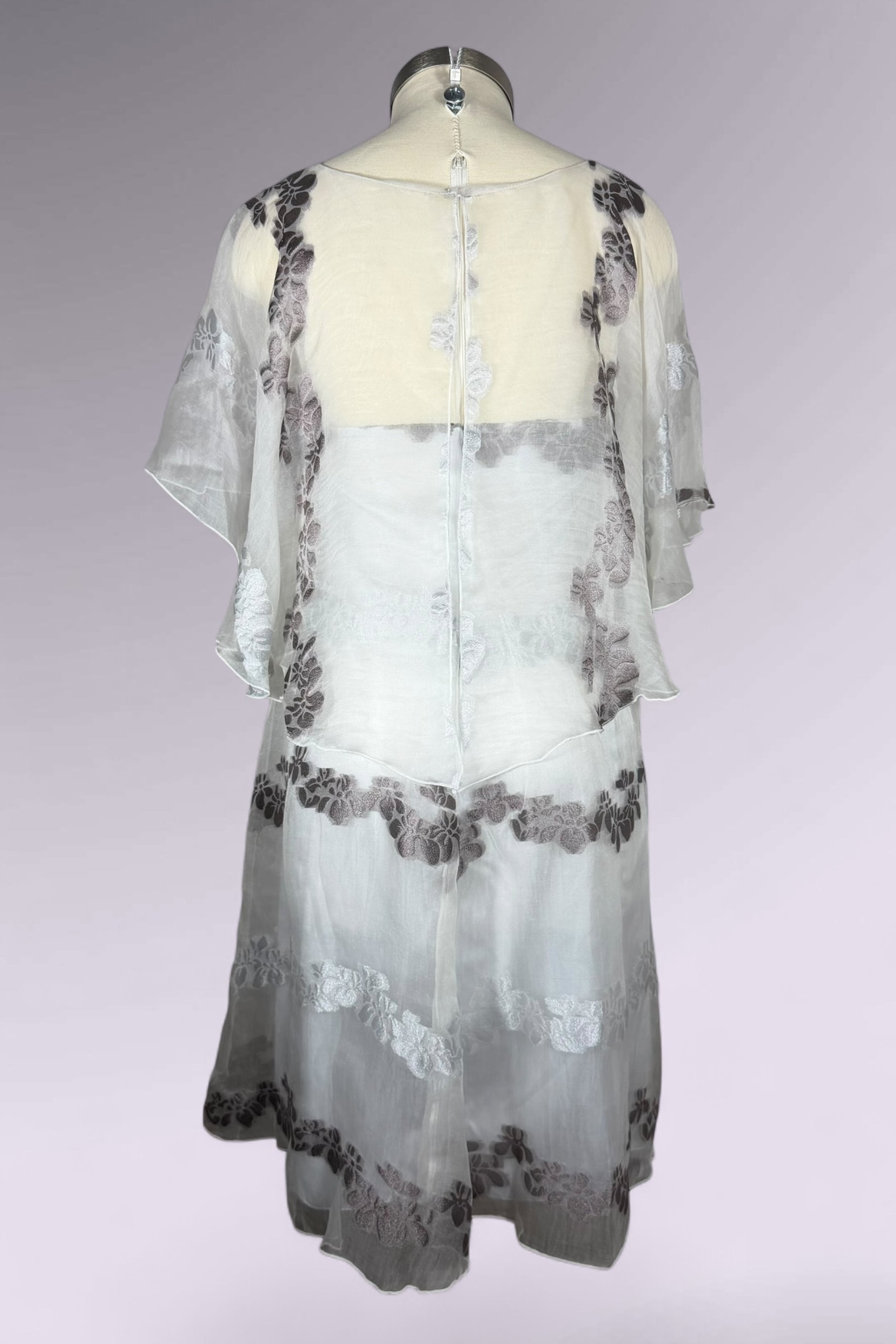 Armani Collezioni Sheer Silk Blend Floral Overlay Dress | Italian Secondhand
