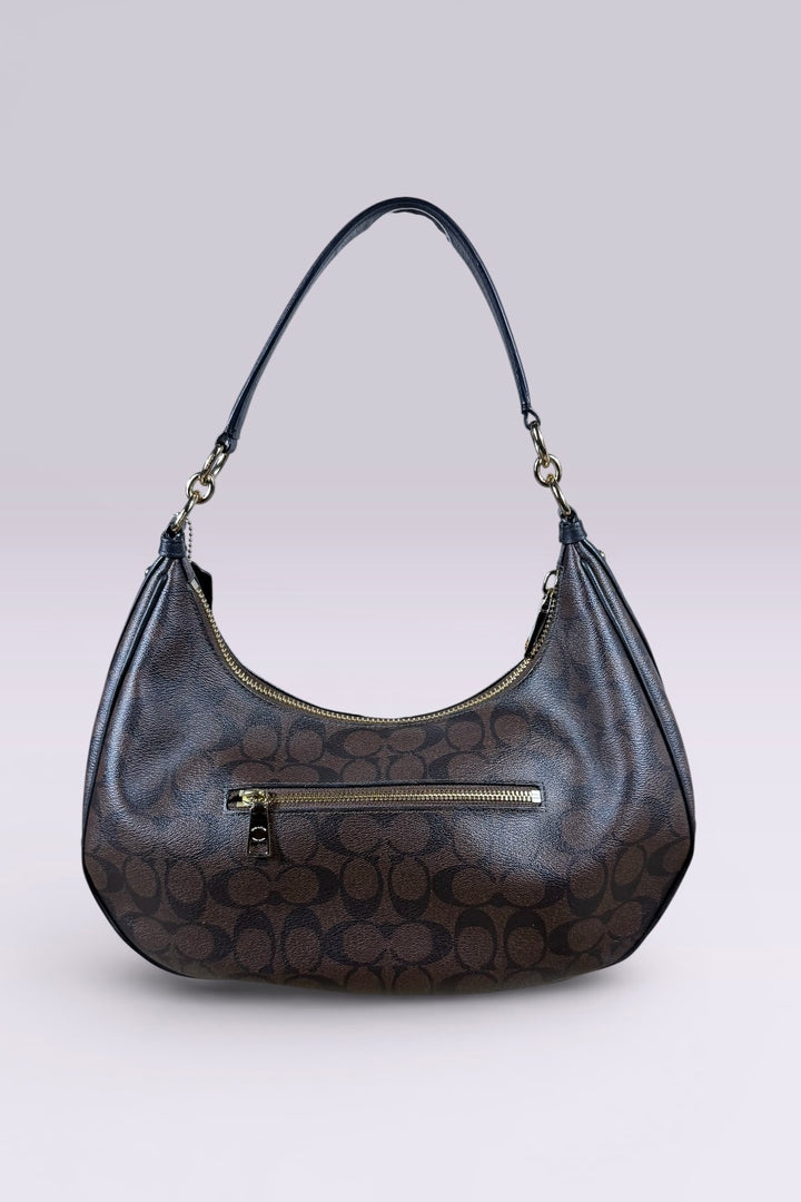 Coach Brown Signature Canvas Shoulder Bag | American Vintage