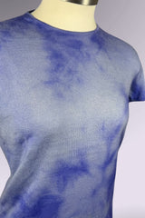 Giorgio Armani 1990s Blue Gradient Cashmere Silk Knit Top | Italian Vintage