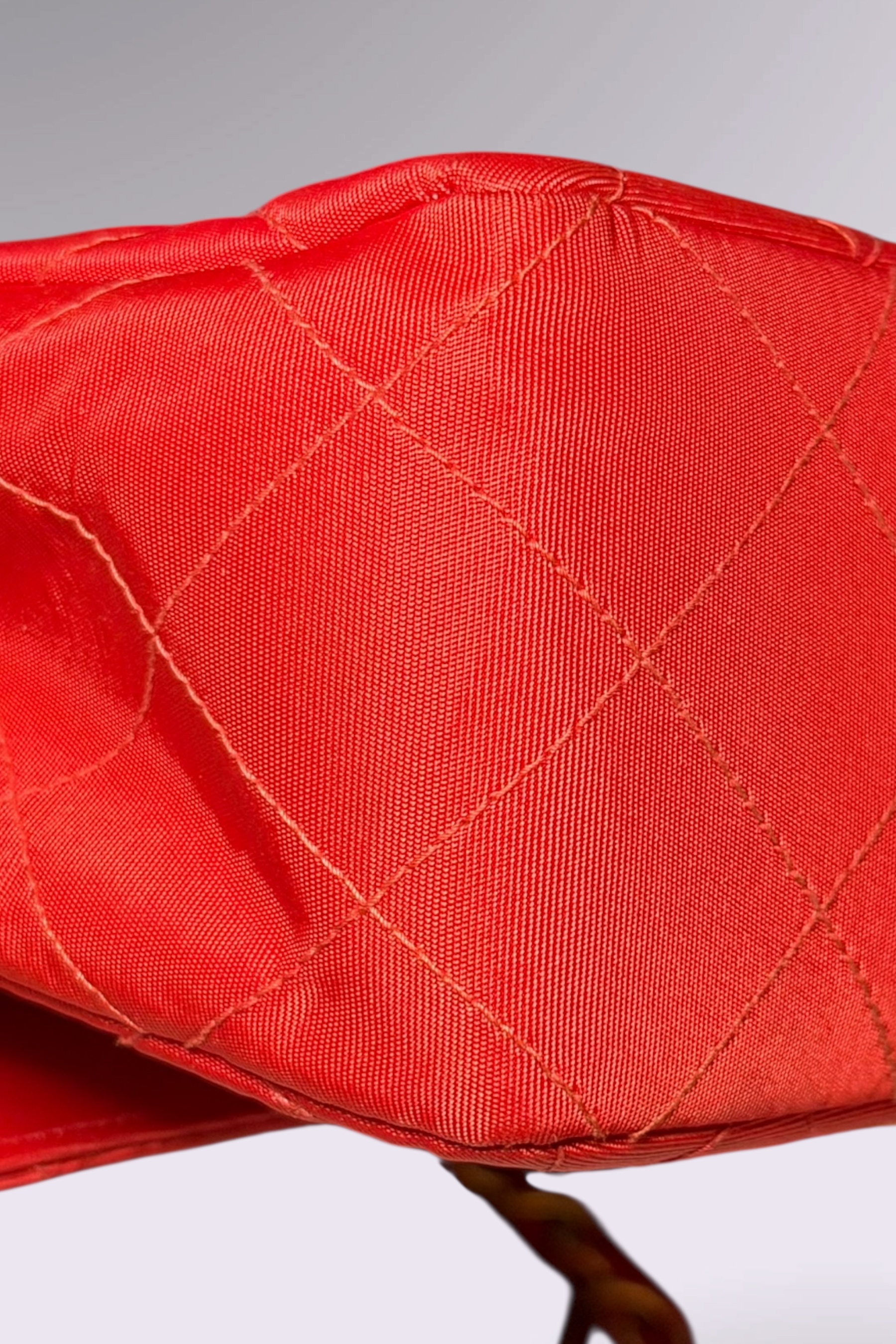 Chanel 90s Small Red Classic Single Flap Bag | French Designer Vintage