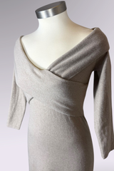 Ralph Lauren Cashmere Blend Off Shoulder Midi Dress | American Secondhand