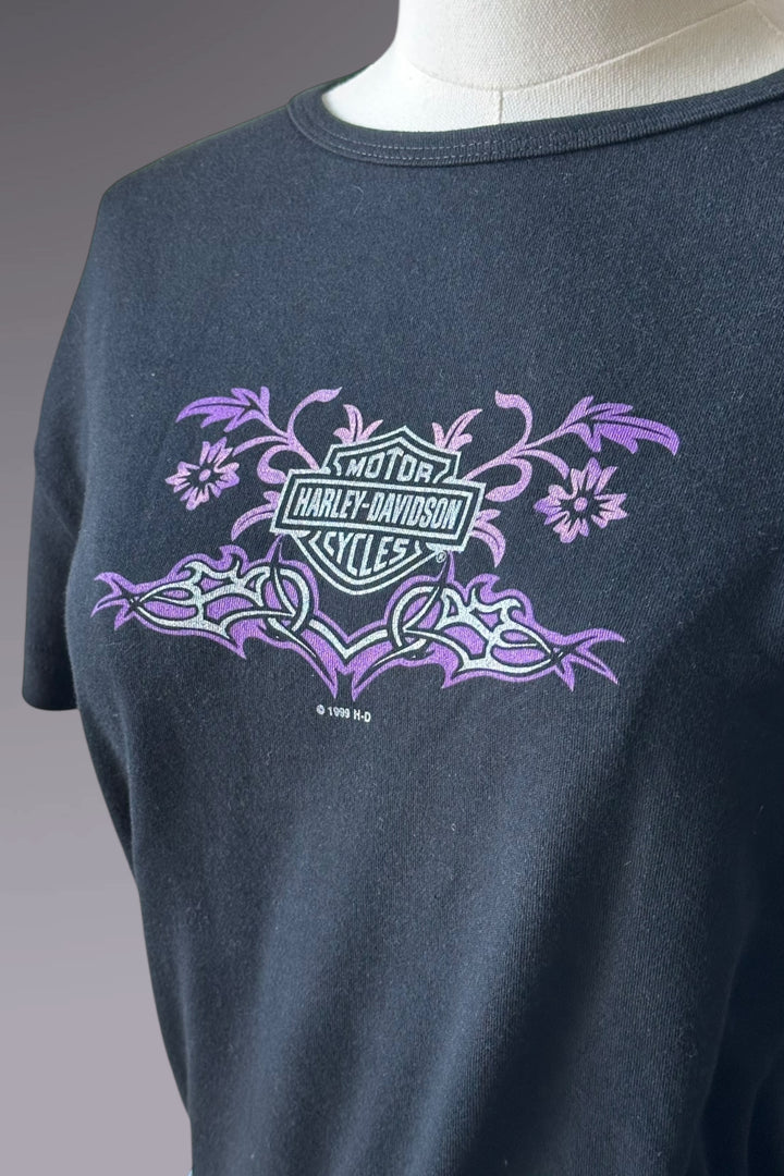 90s Harley Davidson Purple Graphic Tee | American Vintage