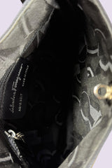 Salvatore Ferragamo Cutout Leather & Canvas Bag | Italian Secondhand