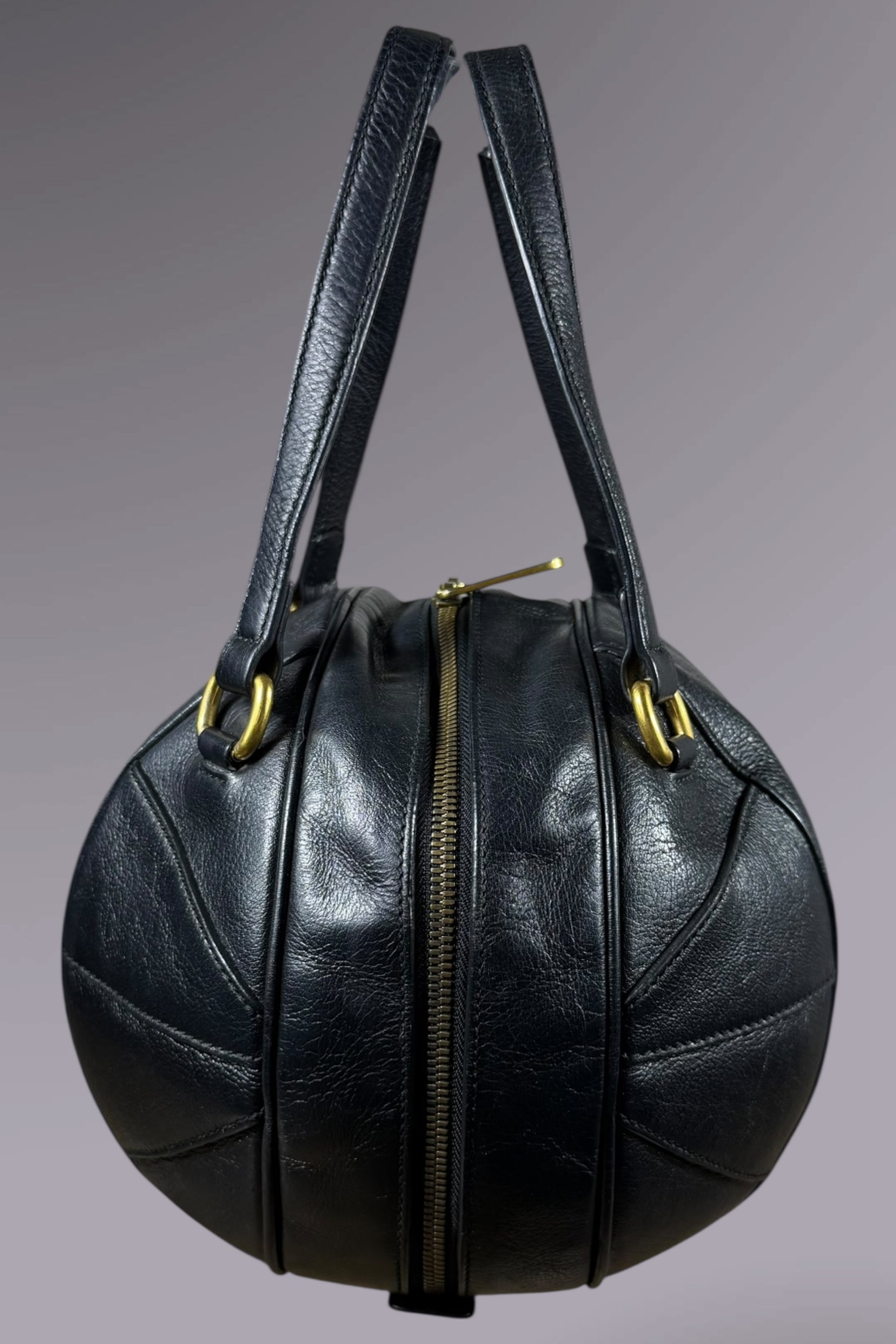 Gucci Black Leather Basketball Bag | Italian Designer Secondhand