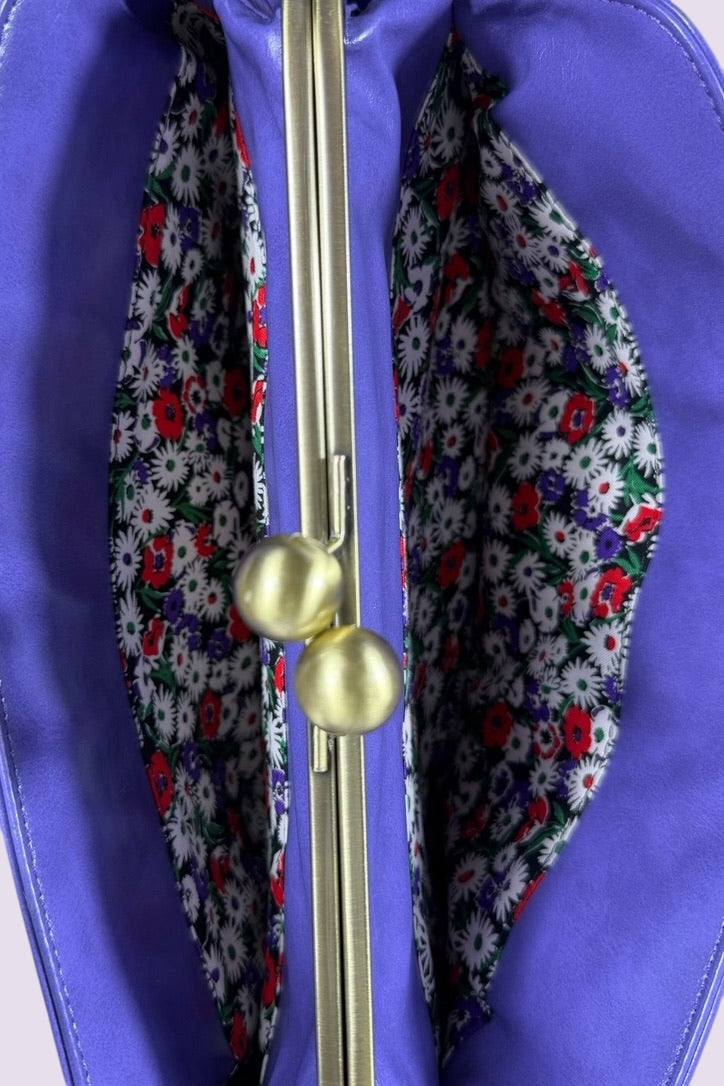Anna Sui Purple Leather Frame Bag | American Secondhand