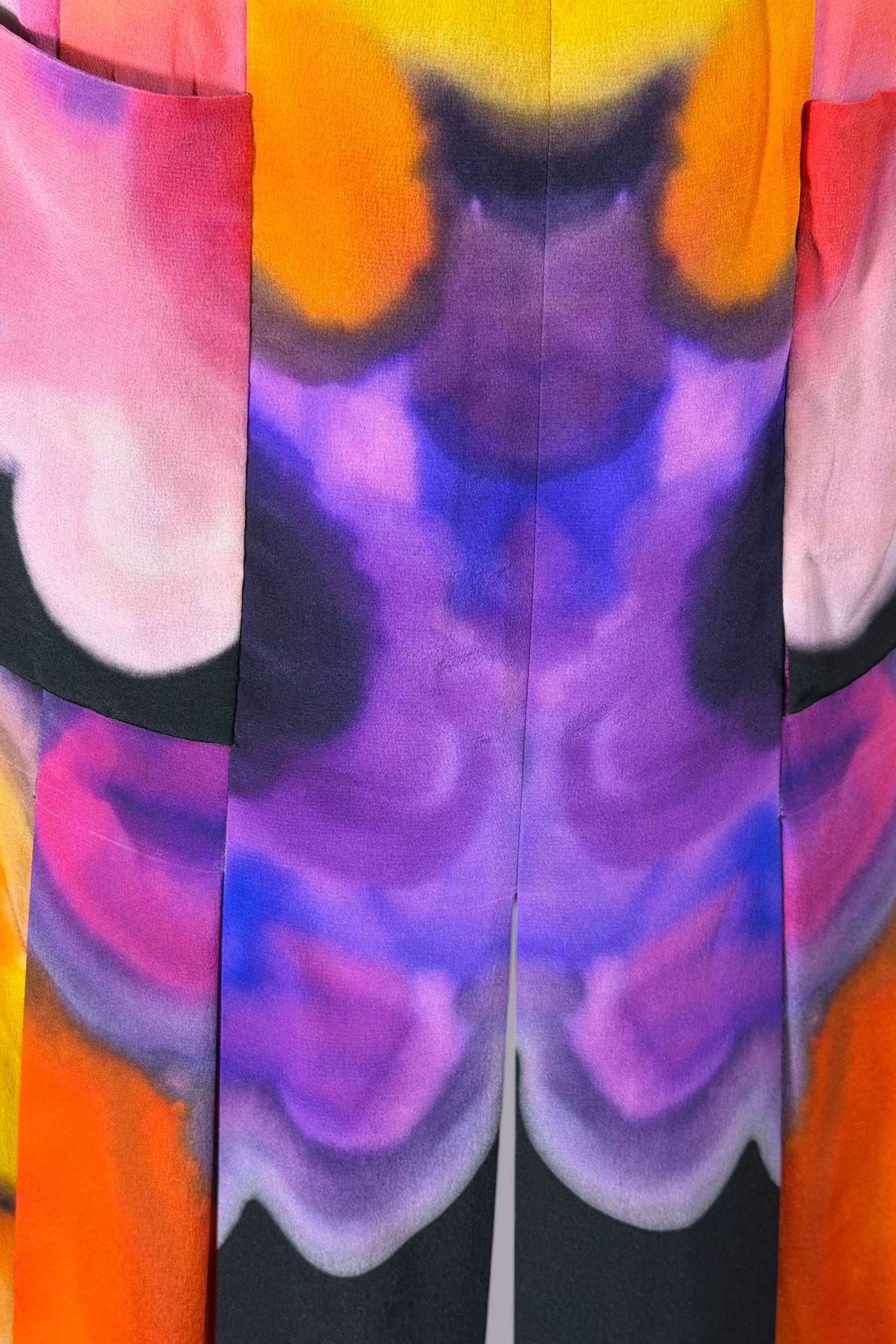 Chanel Abstract Print Silk Pleated Skirt | Runway Archive