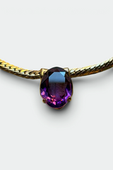 COMING SOON: D’ORLAN PURPLE STONE GOLD NECKLACE | CANADIAN VINTAGE