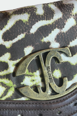 COMING SOON: JUST CAVALLI 2007 ANIMAL PRINT LOGO SHOULDER BAG | ITALIAN SECONDHAND