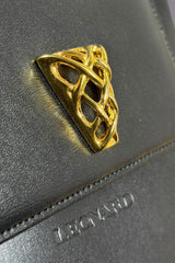 Leonard Structured Leather Top Handle Bag | French Vintage