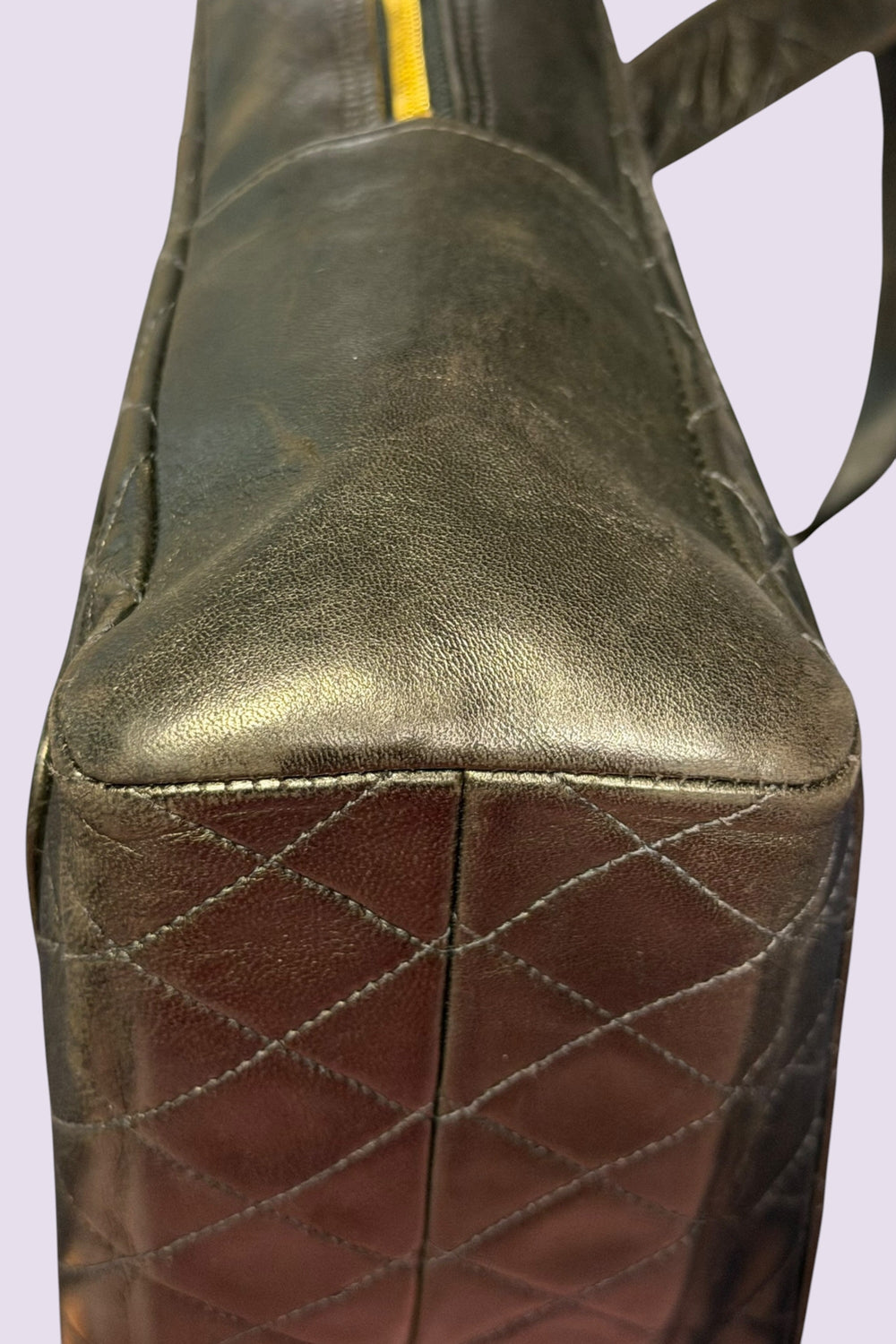 Chanel Late 90s Black Quilted Zip Tote | French Vintage