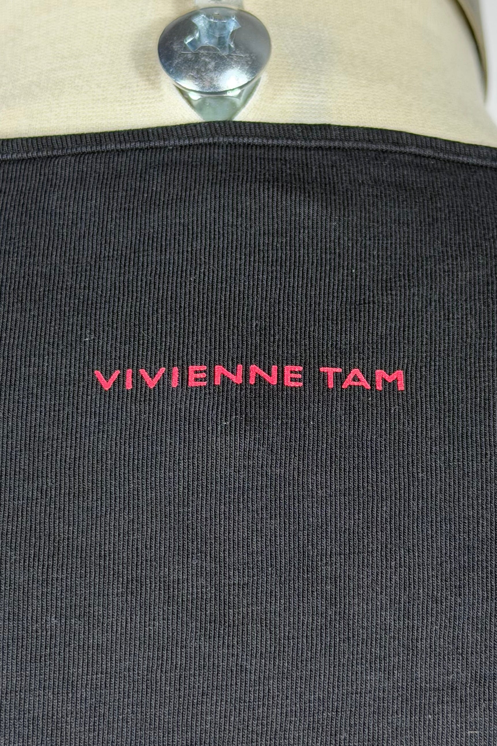 Vivienne Tam Embroidered Floral Mesh Sleeve Tee | Chinese Secondhand