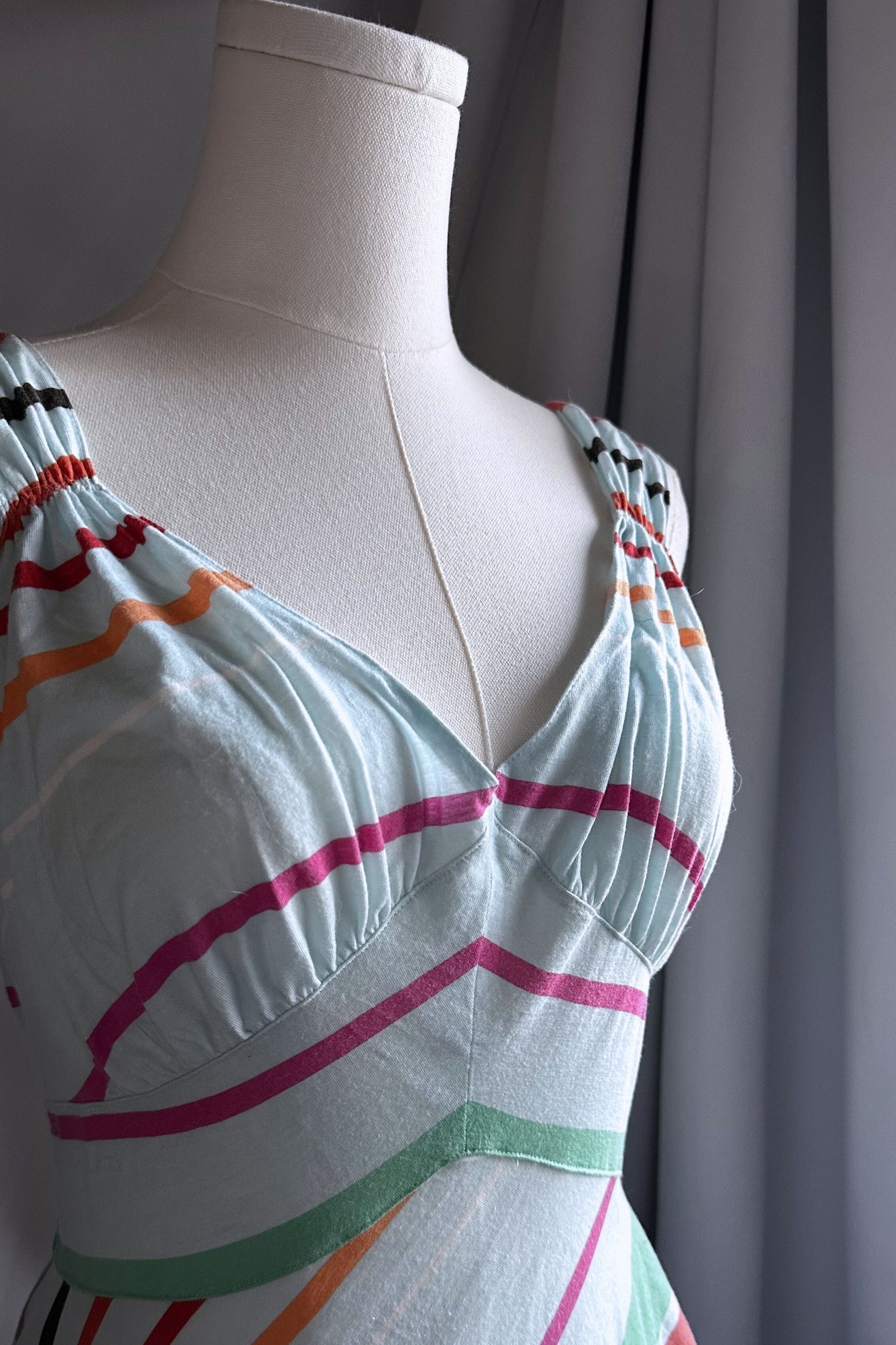 Burberry Blue Label Striped Peplum Top | Japanese Designer Vintage