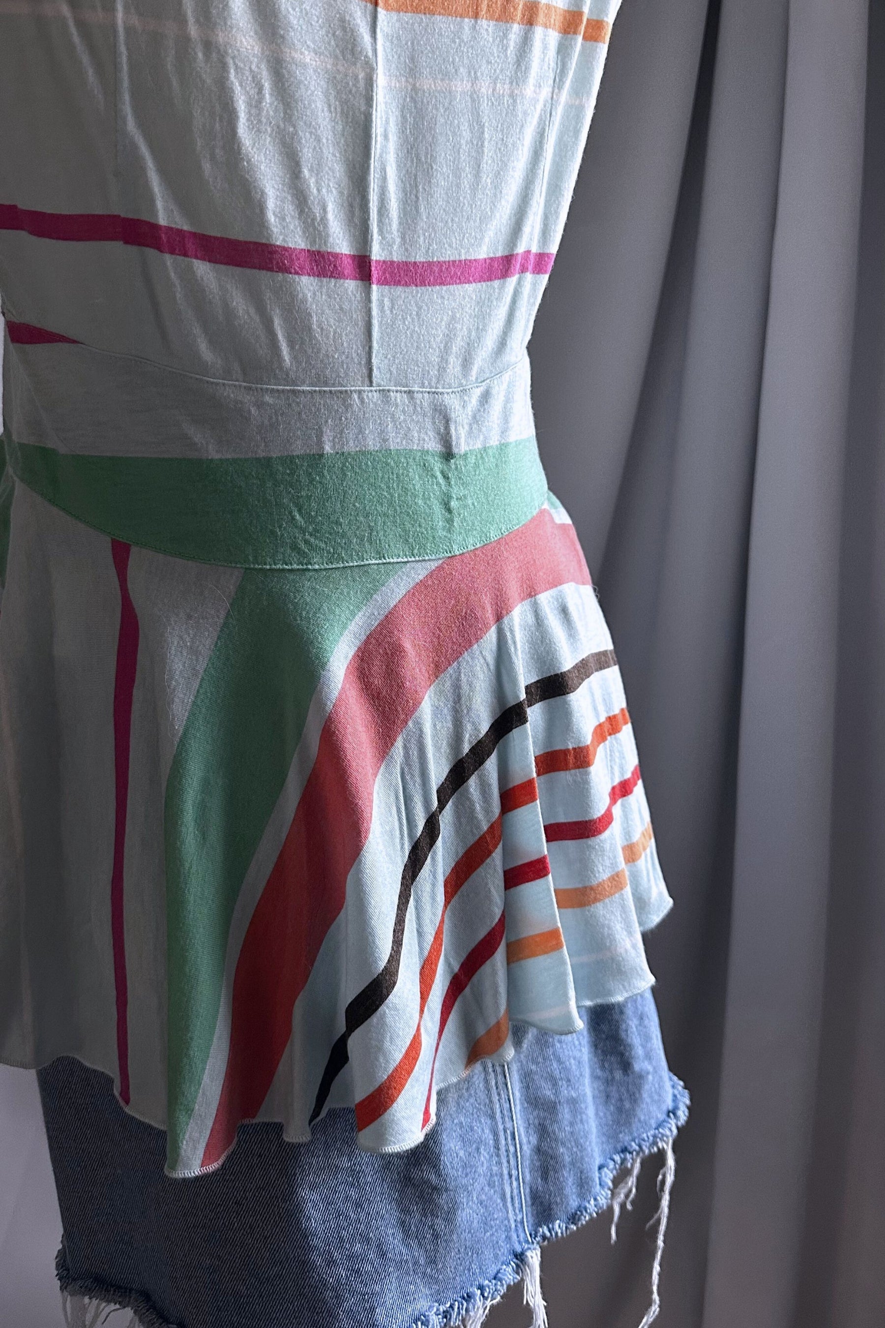 Burberry Blue Label Striped Peplum Top | Japanese Designer Vintage