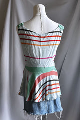 Burberry Blue Label Striped Peplum Top | Japanese Designer Vintage