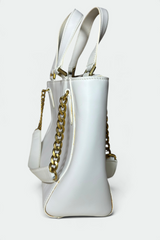 COMING SOON: JIMMY CHOO WHITE LEATHER ZEBRA PRINT CALF HAIR CHAIN BAG | BRITISH SECONDHAND