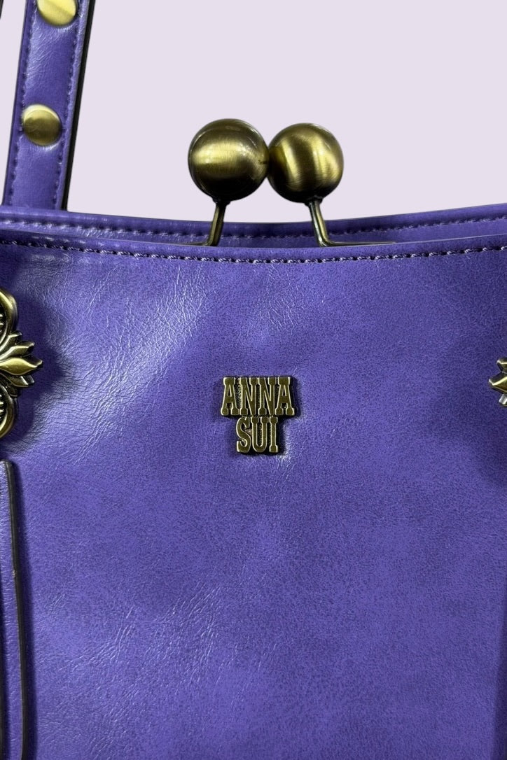 Anna Sui Purple Leather Frame Bag | American Secondhand