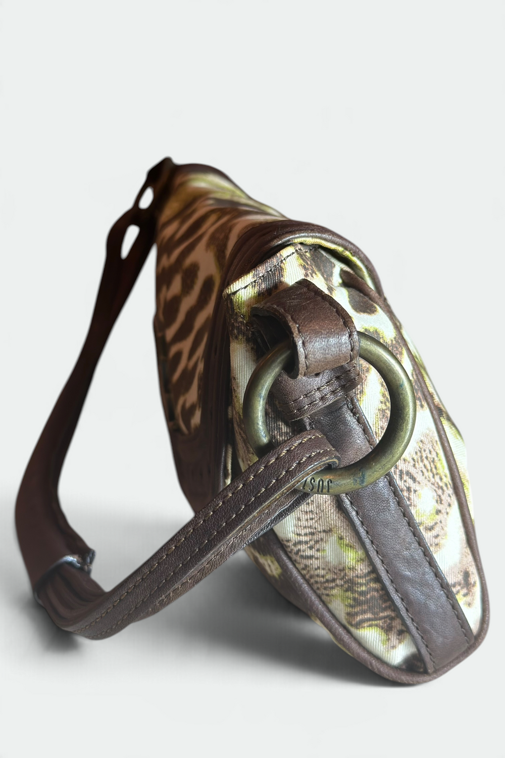 COMING SOON: JUST CAVALLI 2007 ANIMAL PRINT LOGO SHOULDER BAG | ITALIAN SECONDHAND