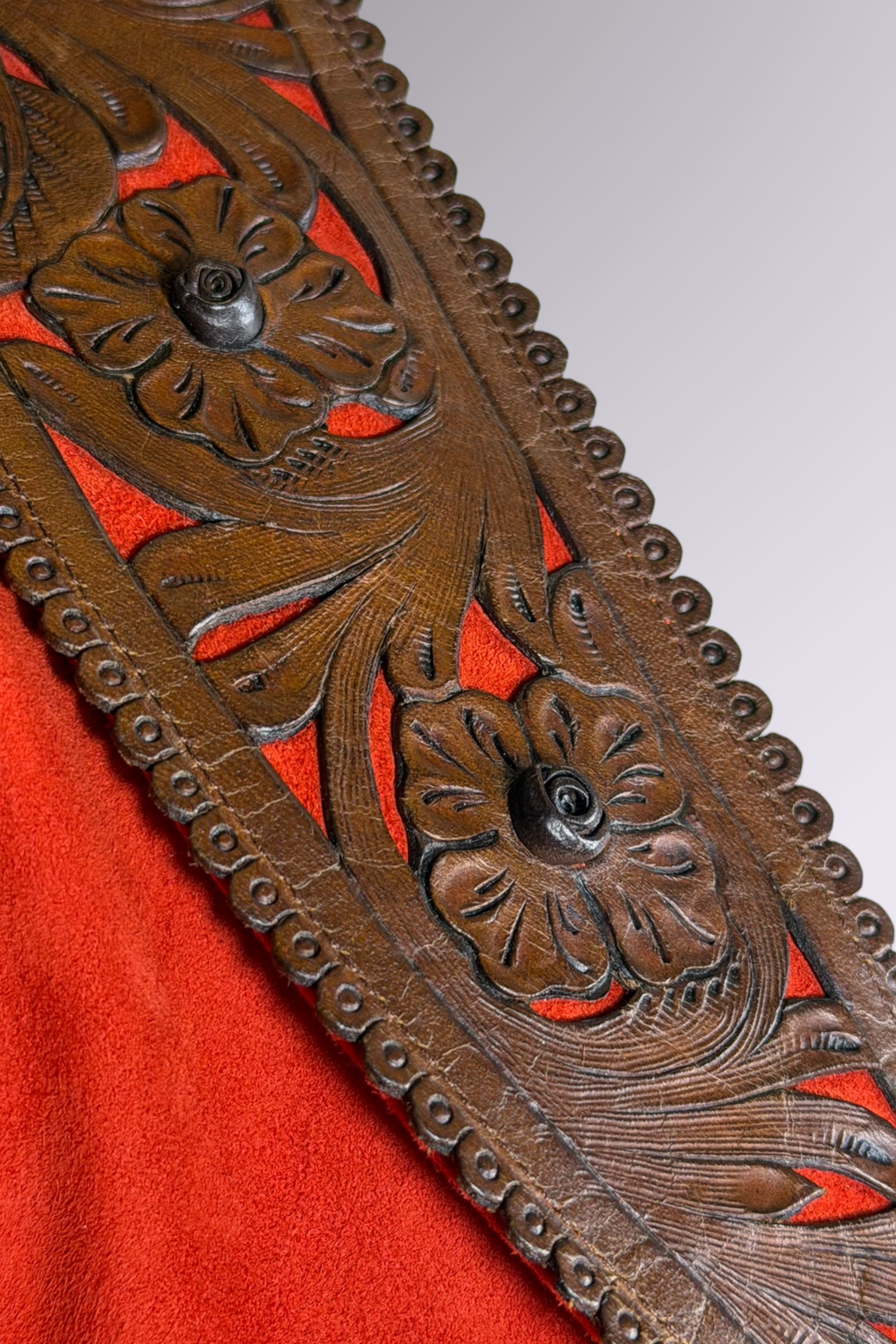 COMING SOON: Ralph Lauren Purple Label Red Suede Leather Appliqué Jacket | American Vintage