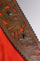 COMING SOON: Ralph Lauren Purple Label Red Suede Leather Appliqué Jacket | American Vintage