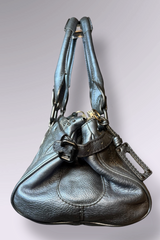 Chloé Paddington Metallic Blue Leather Bag | French Designer Secondhand