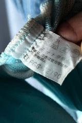 Courrèges Aqua Blue Striped Knit Tee | French Designer Vintage