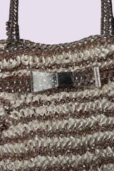 Anteprima Rose Gold Stripe Shoulder Bag | Japanese Secondhand