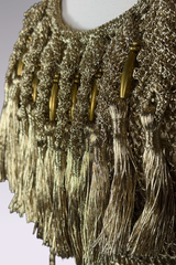 COMING SOON: Ralph Lauren Purple Label Hand Knit Metallic Gold Maxi Dress | American Designer Secondhand