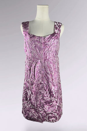 Balenciaga Metallic Pink Jacquard Mini Dress | French Designer Secondhand