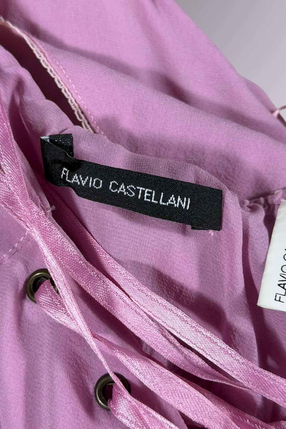 Flavio Castellani Pink Silk Asymmetric Handkerchief Dress | Italian Secondhand