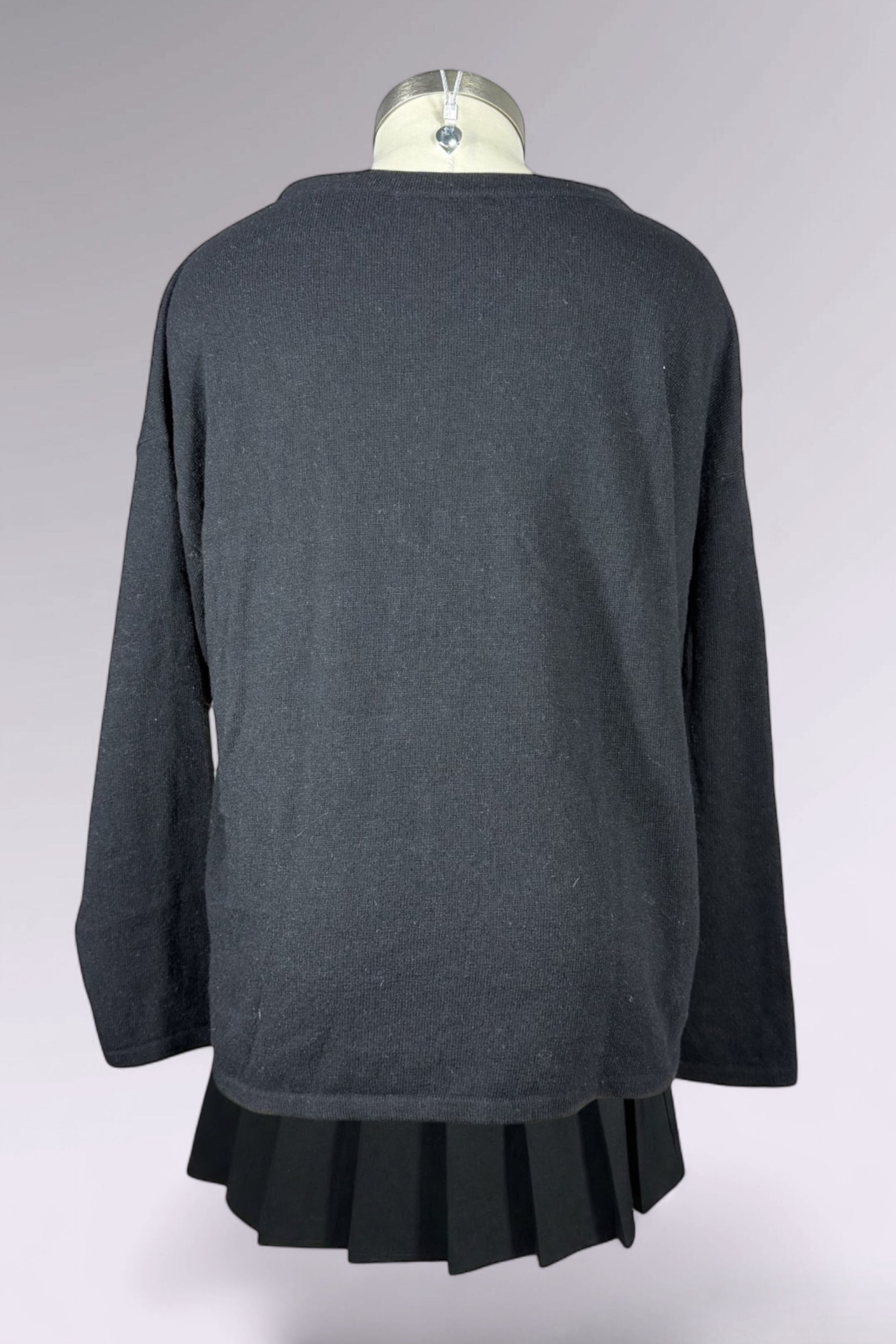 Chacok Plaid Panel Wool Cashmere Blend Sweater | French Secondhand
