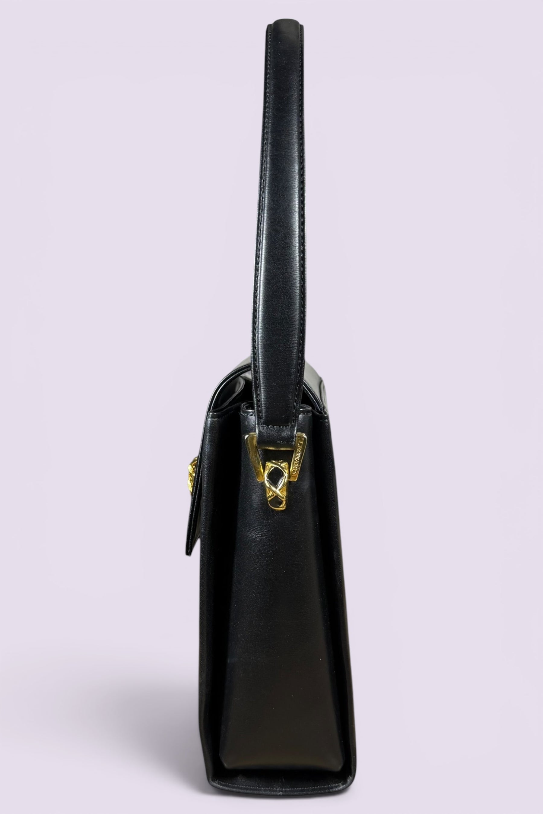 Leonard Structured Leather Top Handle Bag | French Vintage