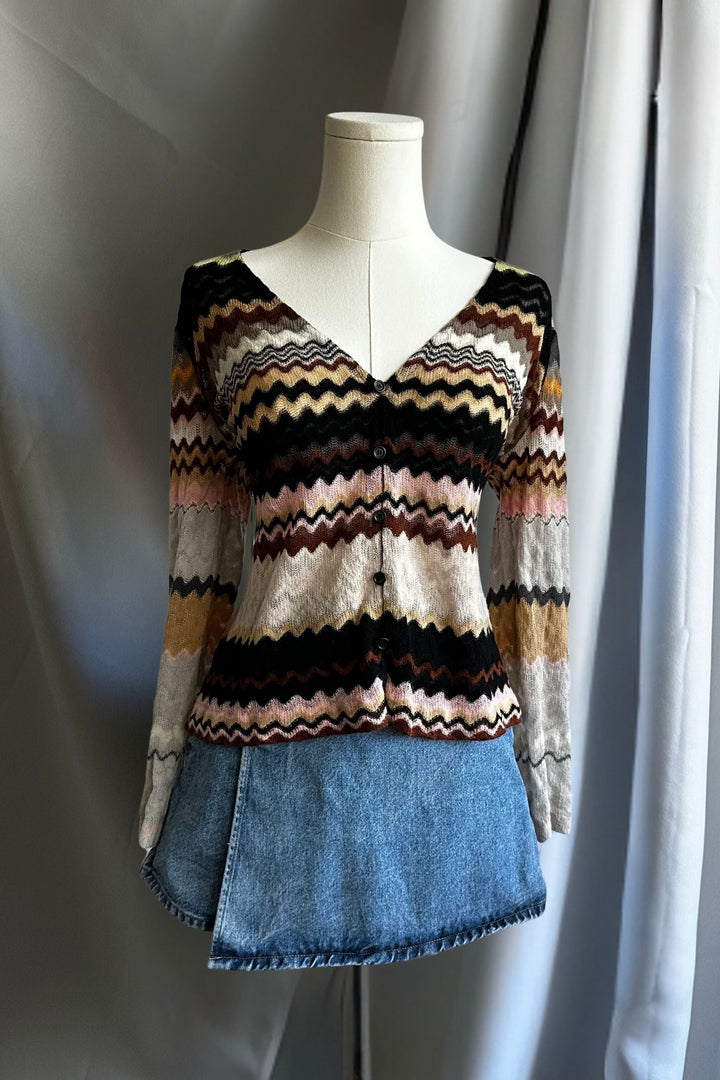 Missoni Chevron Knit Cardigan | Italian Designer Vintage