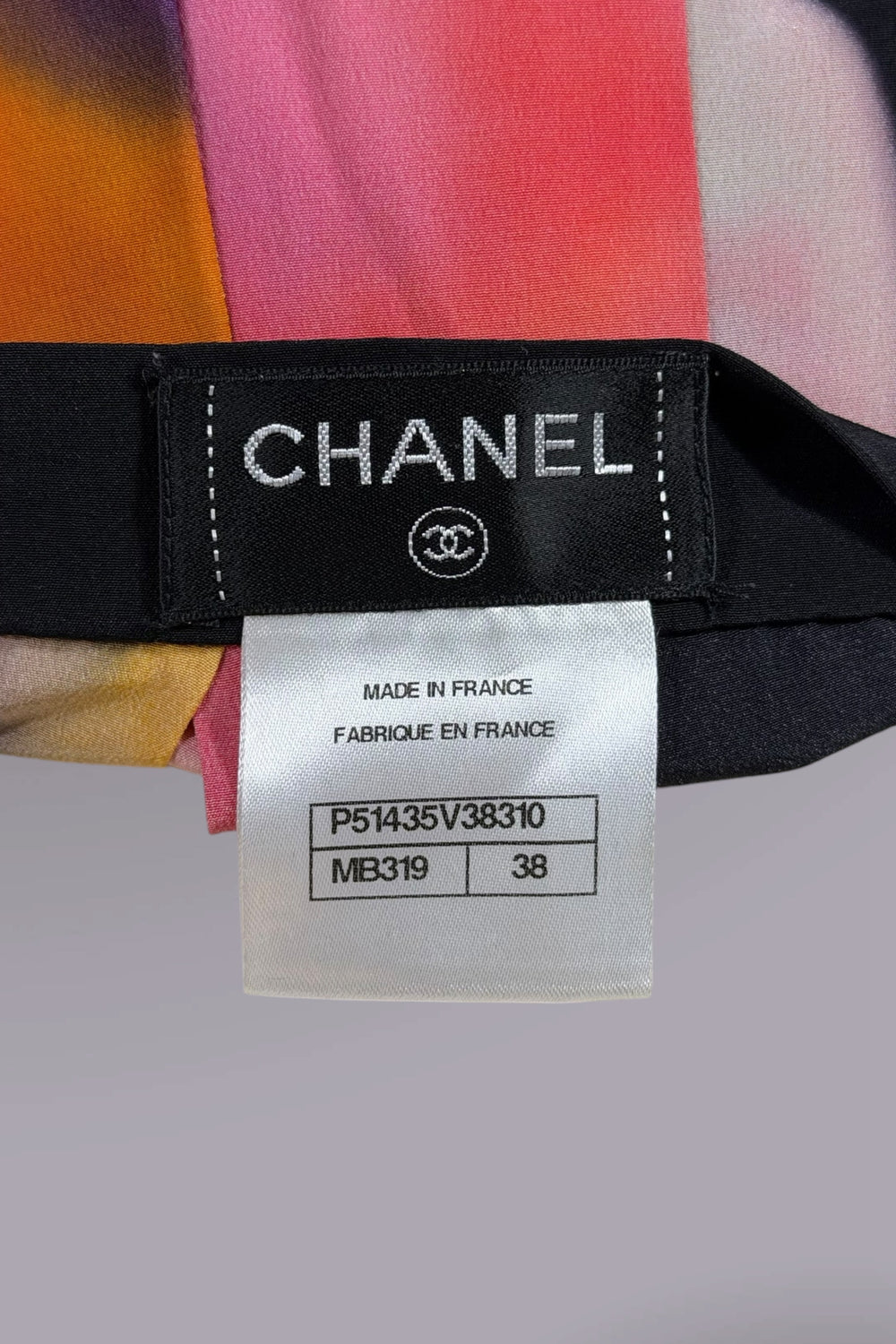 Chanel Abstract Print Silk Pleated Skirt | Runway Archive