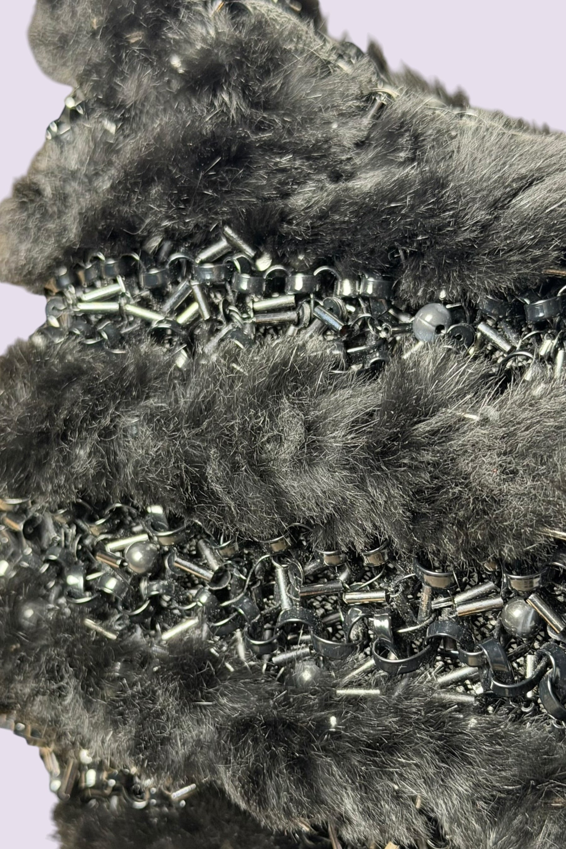 Anteprima Black Fur and Wire Shoulder Bag | Japanese Secondhand