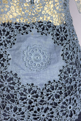 Ralph Lauren Crochet Lace Short Sleeve Top | American Secondhand