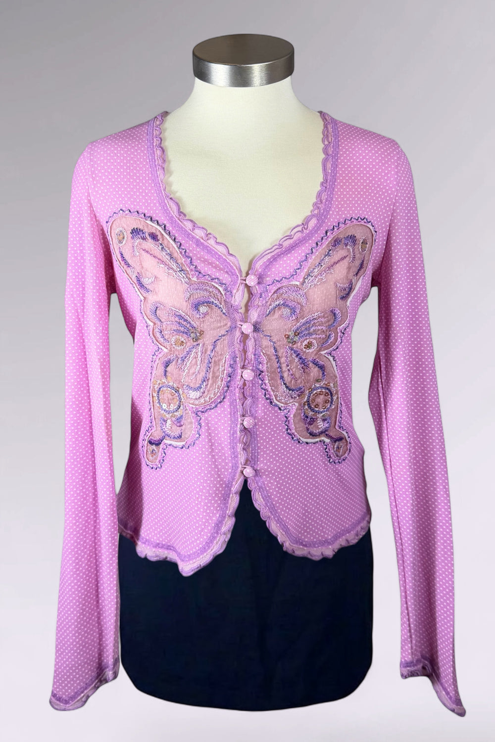 Scervino Street by Ermanno Scervino Butterfly Embroidered Cardigan | Italian Secondhand