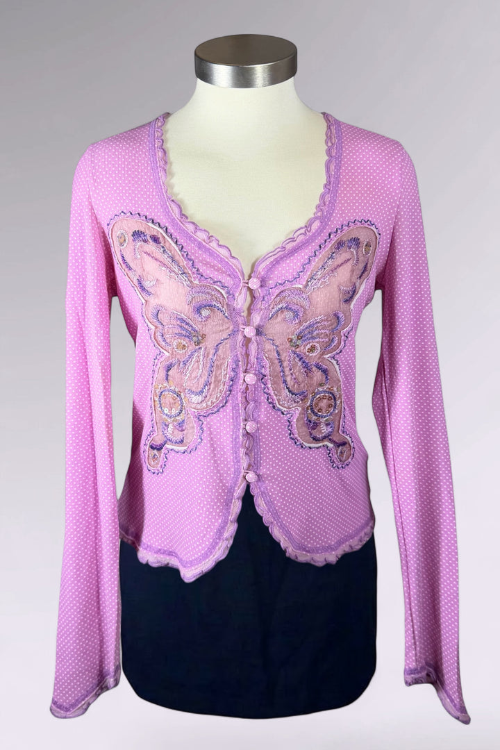 Scervino Street by Ermanno Scervino Butterfly Embroidered Cardigan | Italian Secondhand
