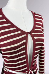 Blumarine Striped Silk Knit Top | Italian Vintage
