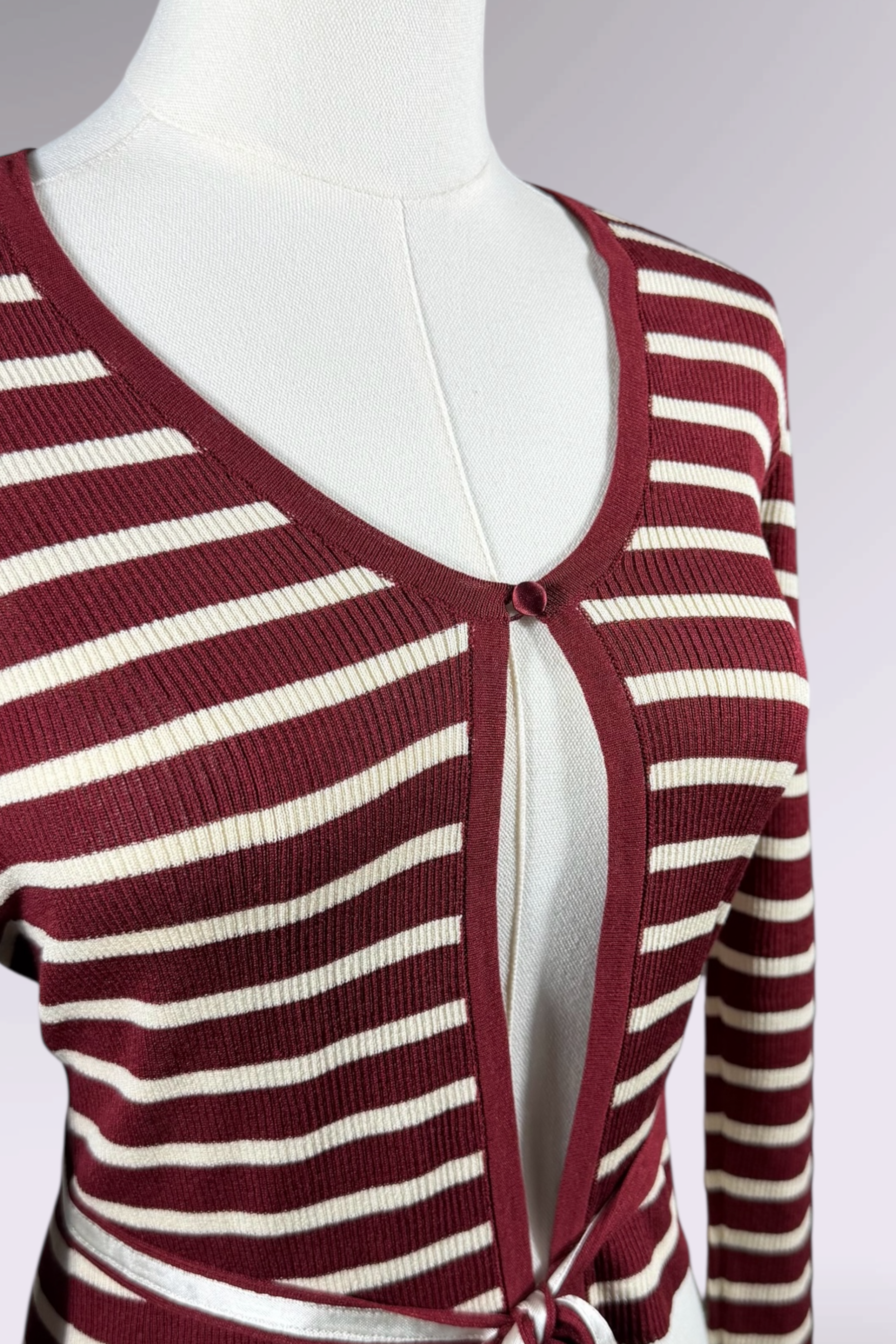 Blumarine Striped Silk Knit Top | Italian Vintage