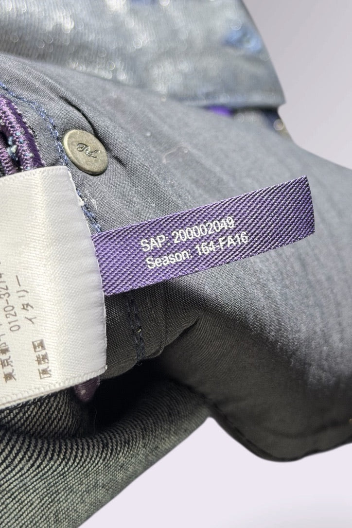 Ralph Lauren Purple Label Metallic Denim | Runway Archive