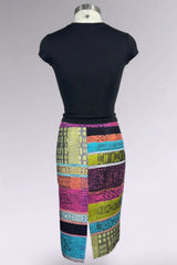 Christian Lacroix Bazaar Textured Patchwork Midi Skirt | French Vintage