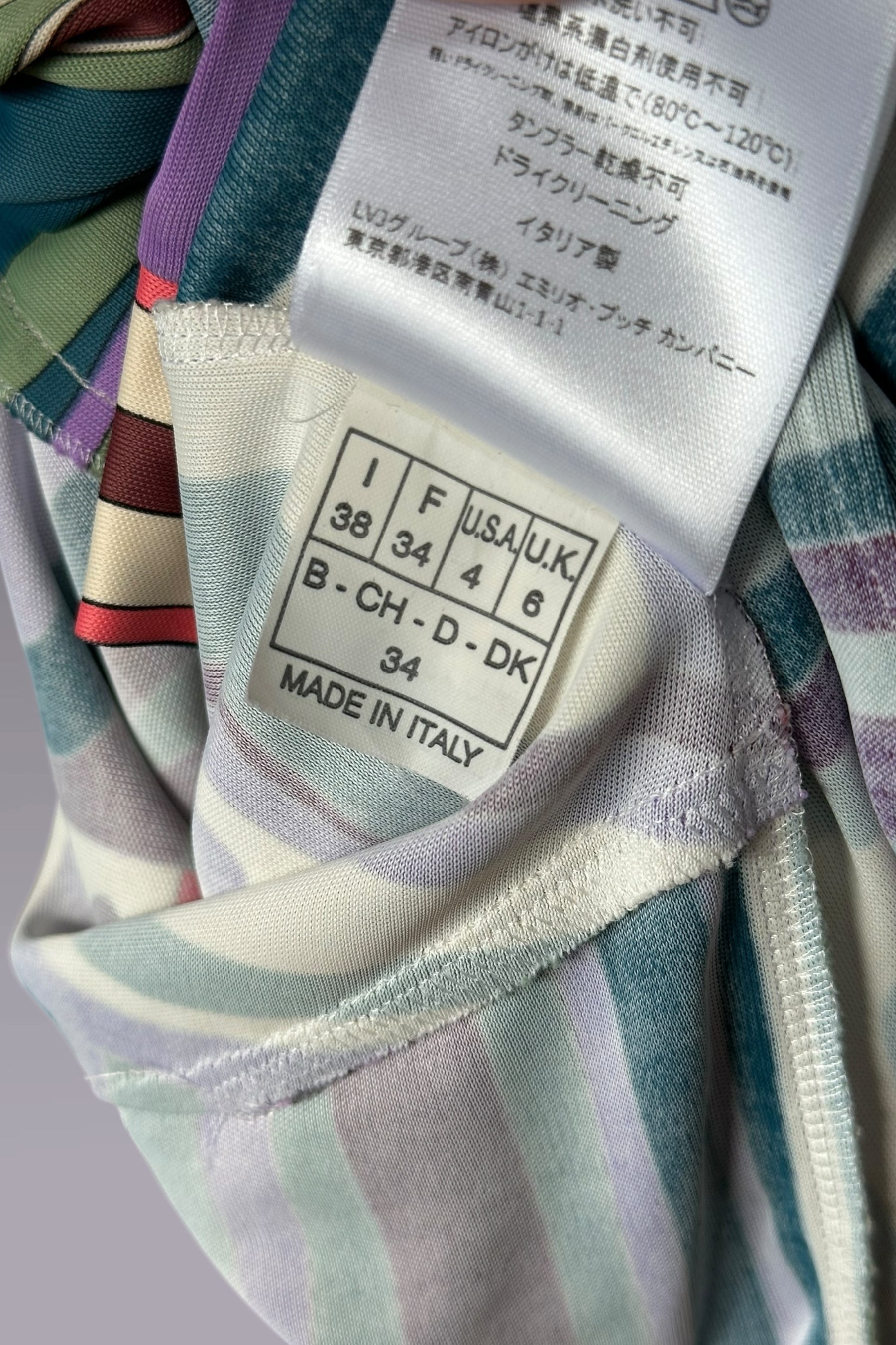 Emilio Pucci Long Sleeve Geometric Printed Top | Italian Designer Vintage