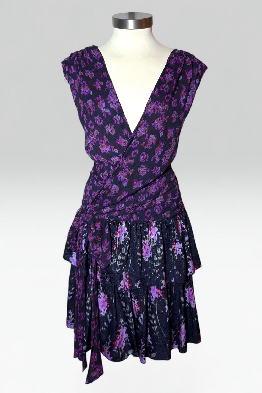 COMING SOON: Anna Sui dark purple Floral silk dress