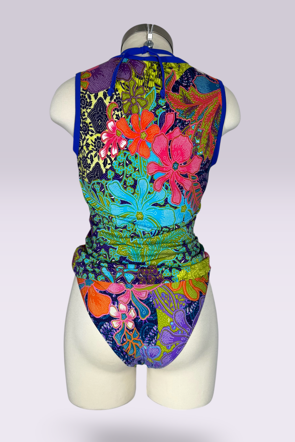 Kenzo Wave Floral Print Bikini & Tank Top Set | Japanese Secondhand