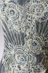 COMING SOON: Ralph Lauren Purple Label Beaded Linen Strapless Dress with Scarf | American Secondhand