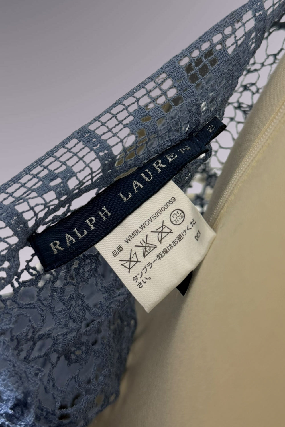 Ralph Lauren Crochet Lace Short Sleeve Top | American Secondhand