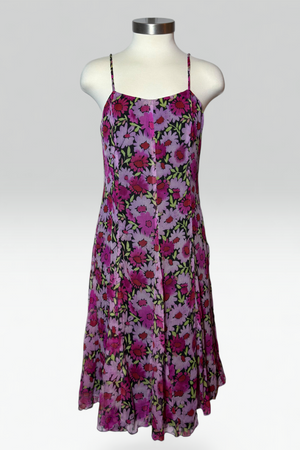COMING SOON: Anna Sui Fuchsia & lavender Floral silk dress
