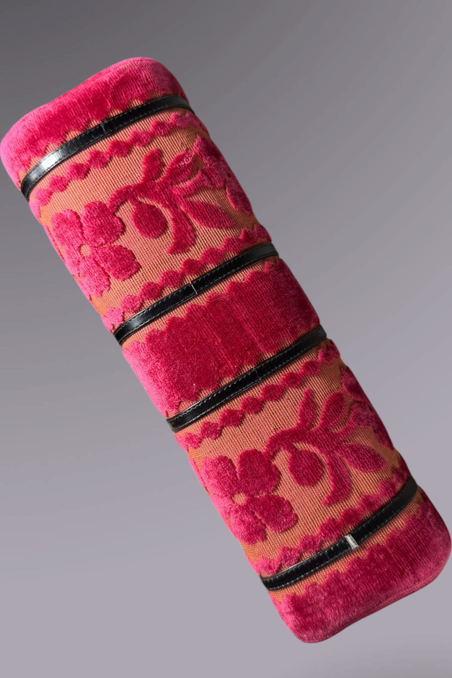 Roberta di Camerino Pink Velvet Floral Frame Bag | Italian Vintage