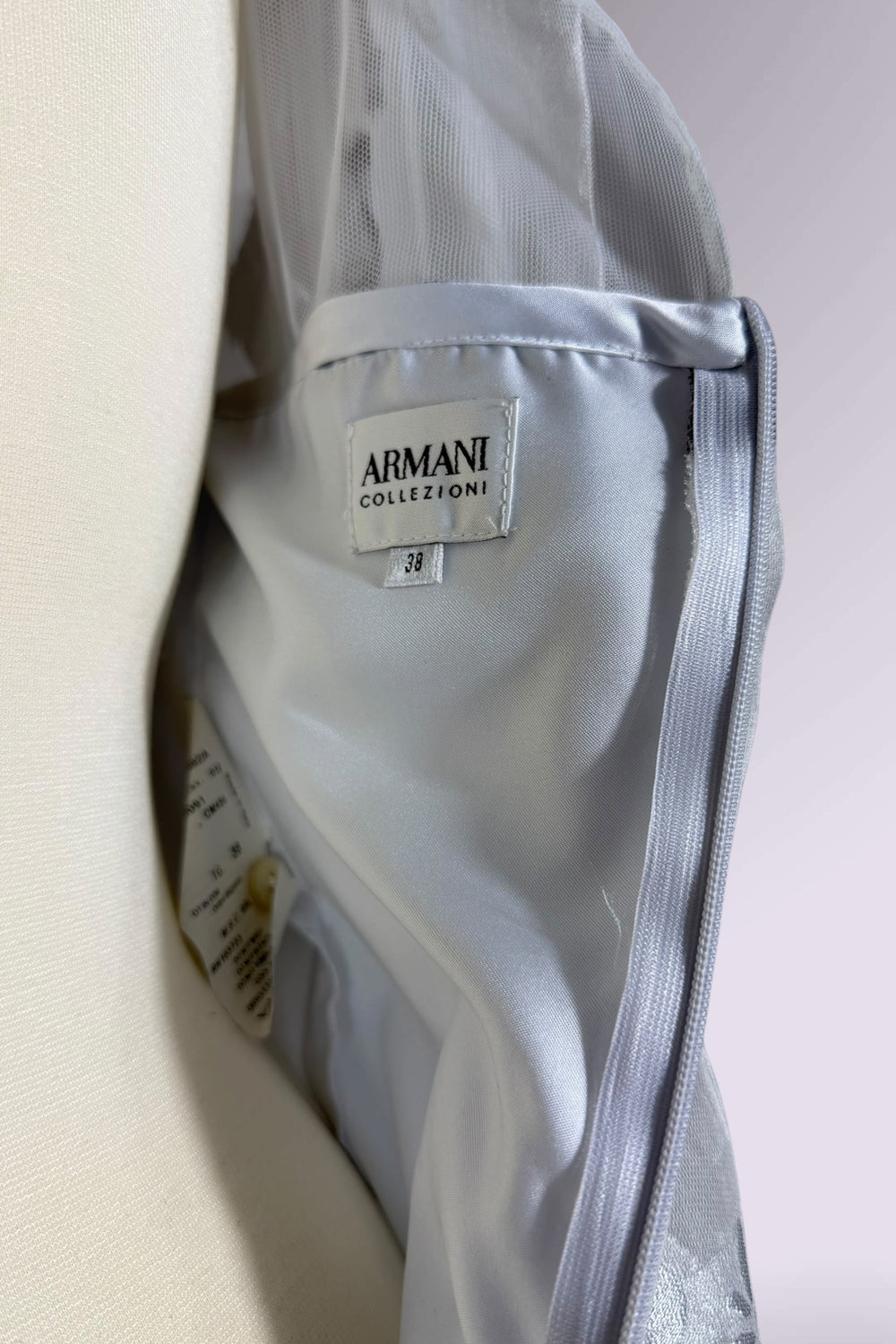 Armani Collezioni Sheer Silk Blend Floral Overlay Dress | Italian Secondhand